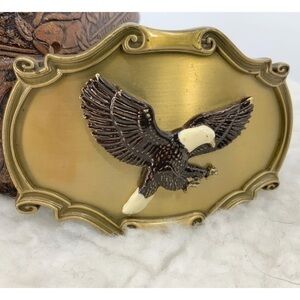 Raintree vintage brass 1978 belt Bald eagle buckle only